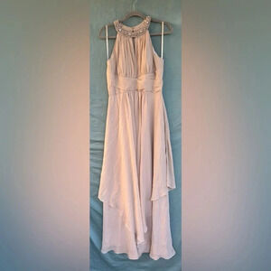 NWT Eliza J Halter Neck Sleeveless Chiffon Gown Dress Size 10